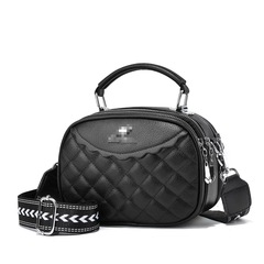 高端大氣時尚包女2023新款菱格刺繡媽媽包時尚休閒單肩斜挎包女夏