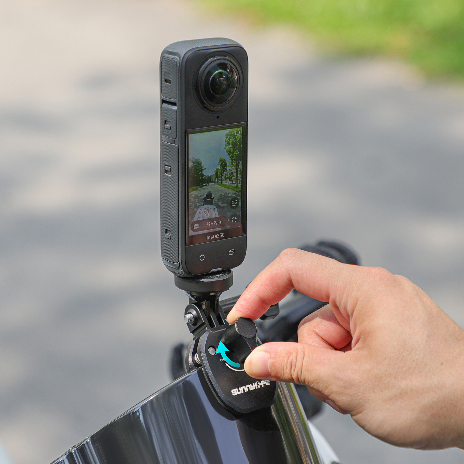 Soporte de Cámara para Motocicleta OSMO 360 de Aleación de Aluminio Rotación 360°