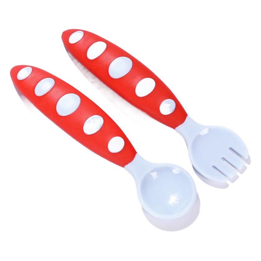 Suministro directo de fábrica cuchara de bebé Tenedor bebé especial cuchara de dos colores Tenedor suplemento alimenticio vajilla cuchara infantil Tenedor