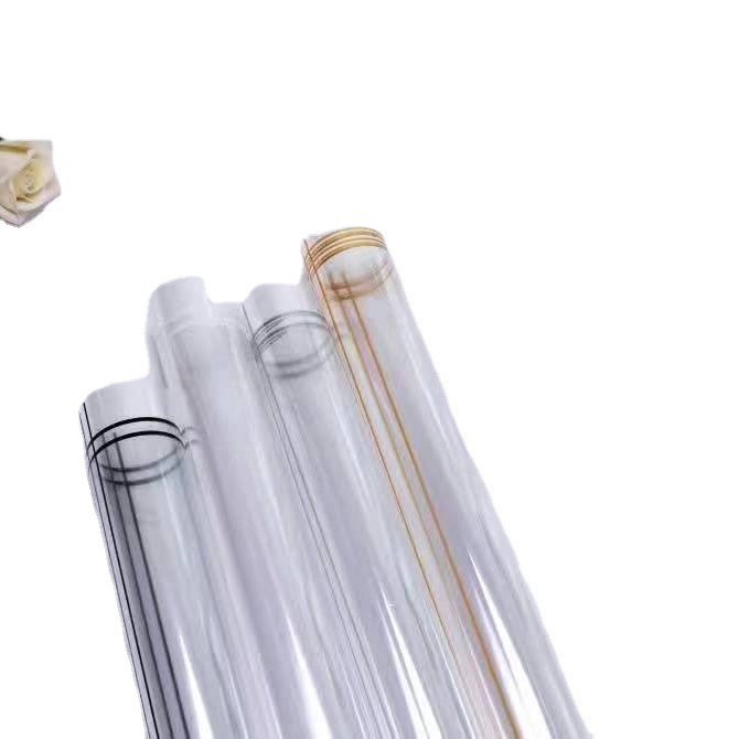 Lilan sola flor bolsa transparente simple viento alambre papel de embalaje Rosa bolsa Flor de Papel hecho a mano flor ramo de papel al por mayor