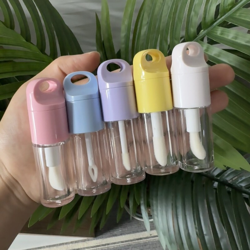 4ml蓝色钥匙扣带孔唇彩管包材现货唇蜜提亮保湿精华容器|undefined