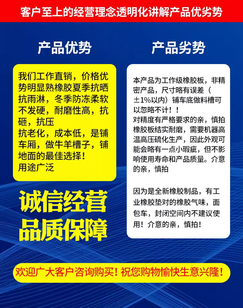 Laying Rubber Mat for Carriage Truck Special Rubber Mat Shock Absorbing Wear Mat Double Layer Clamp Line Rubber Conveyor Floor Mat