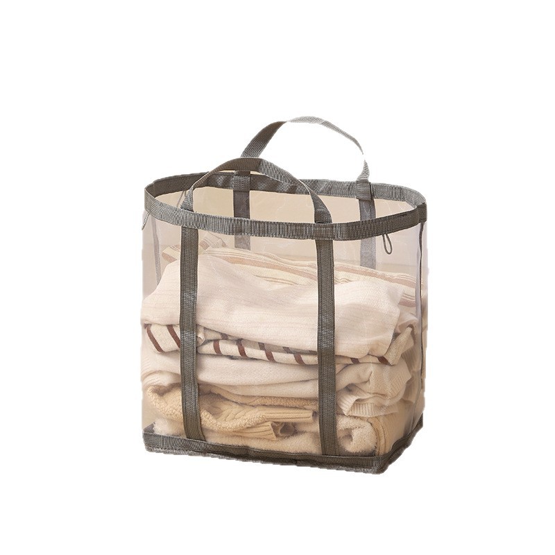 Cesta de ropa sucia dormitorio ropa sucia doméstica calcetines ropa interior cesto de almacenamiento plegable gran capacidad malla cesto de lavandería