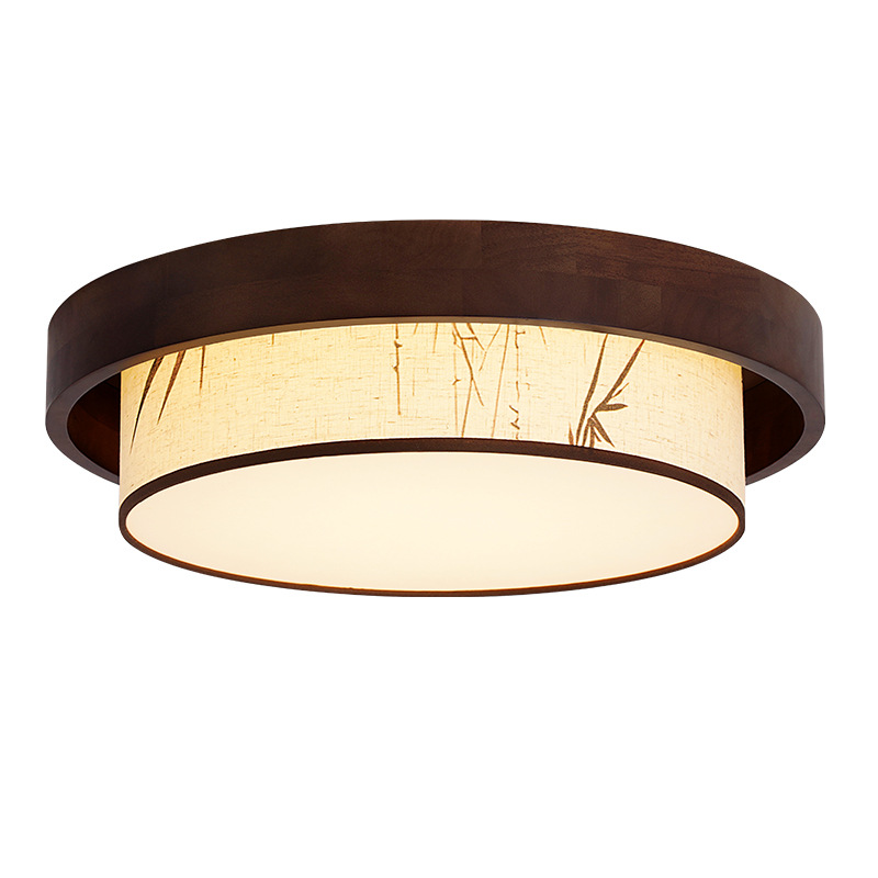 Estética de estilo Song sala de estar luz de techo Zen nuevo estilo chino de bambú pintura paisaje lámpara de techo dormitorio comedor lámpara 488L