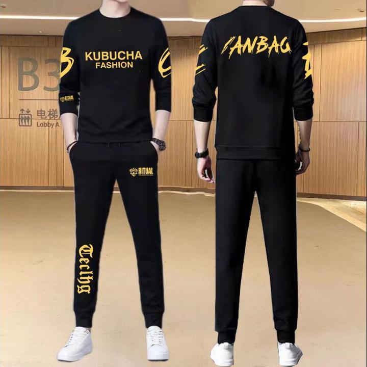 传奇保罗秋冬男士卫衣休闲运动套装韩版潮流运动服款加绒加厚两