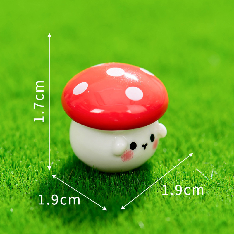 苔藓微景观卡通创意动物头蘑菇小精灵树脂工艺品 diy装饰品小摆件|undefined