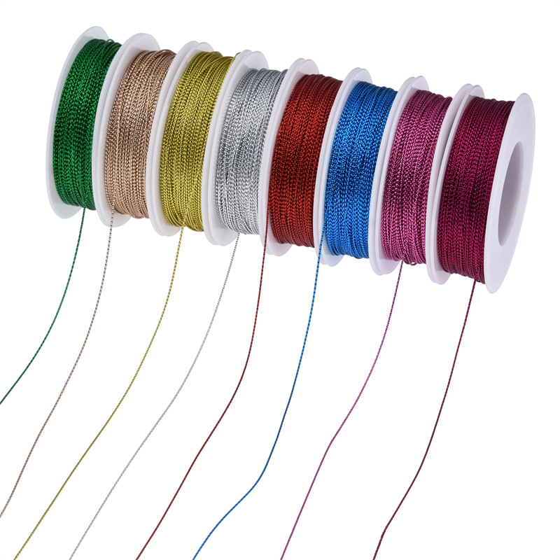1mm标签吊牌绳无弹力细绳彩色葱丝绳圣诞铃铛挂绳贺卡片绳子100米