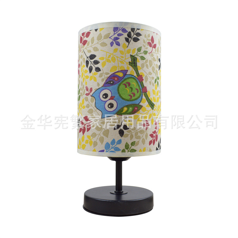 Cáñamo búho 140 lámpara de mesa de metal negro