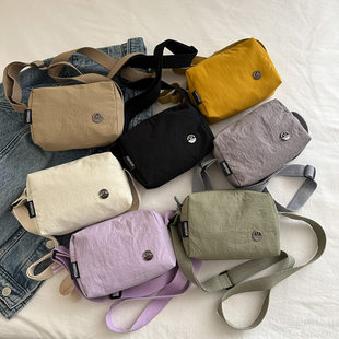 Shoulder bag, solid color Japanese one-shoulder bag, sports belt bag, chest bag