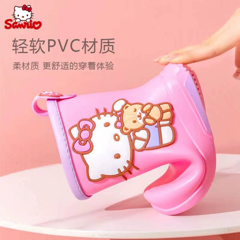 Sanrio Hello Kitty, детский дождевик, нескользящая обувь, сапоги, ботинки