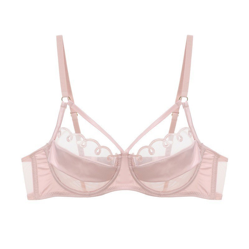 French-style passionate summer ultra-thin pure desire lace breathable underwear bust-enhancing non-sagging bra