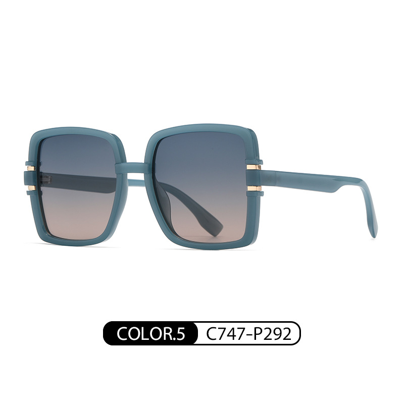 Gafas de sol polarizadas de las nuevas mujeres TR7553 moda gran marco conducción gafas de sol a prueba de sol