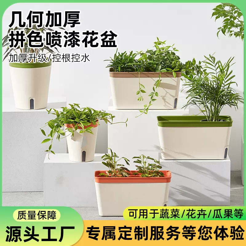 好东家定制日式绿植园艺懒人花盆自动吸水花盆绿萝花盆塑料花盆