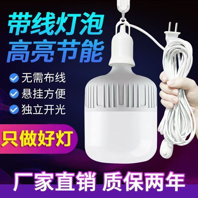 Lamp Holder with Switch and Cable, Bulb Socket, Led Household Light Bulb, E27 Screw Base, Threaded Base, Pendant Light Head, Hanging Type