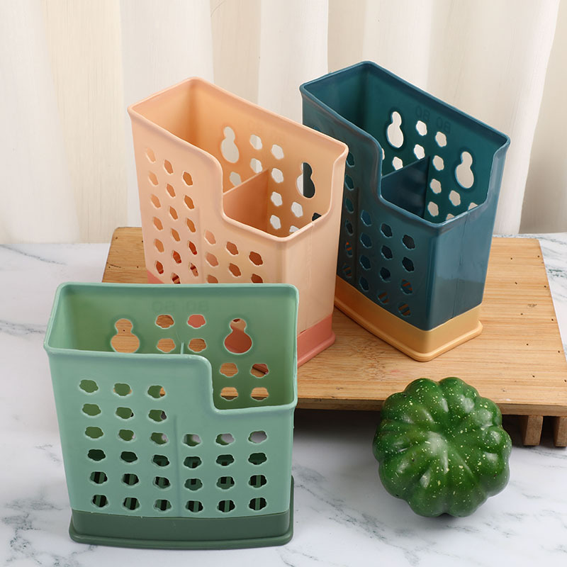 European and American Style Tray Chopstick Basket Home Simple Style Hollow PP Chopstick Storage Box Kitchen Organizing Utensil Storage Box