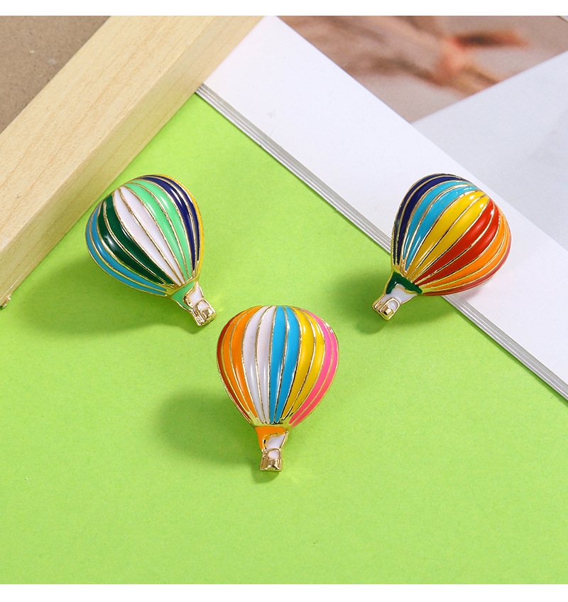 Alloy Material Cute Modern Style Pin Hot Air Balloon Alloy Enamel Unisex Brooches