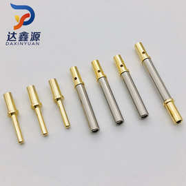 实力工厂可开专票航空插连接器1.6钢套焊线端子公母铜针插针pin针