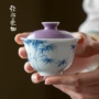 带盖手工陶瓷手绘盖碗