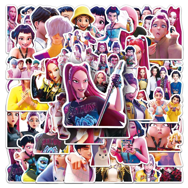 50 Kpop Demon Hunters Stickers Demon Hunters Animated Movie Waterproof Decorative Mobile Phone Case Stickers 50 Kpop Demon Hunters Stickers Demon Hunters Animated Movie Waterproof Decorative Mobile Phone Case Stickers