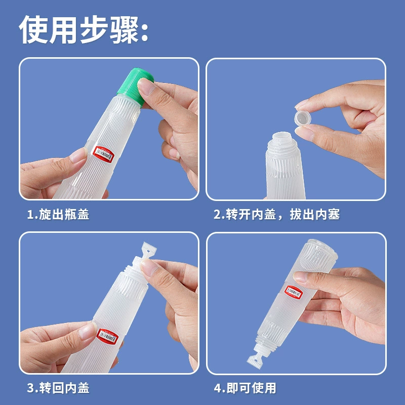 Жидкий клей (Hongtai) круглая серия, высокая вязкость, белый, с щёточным или губчатым аппликатором