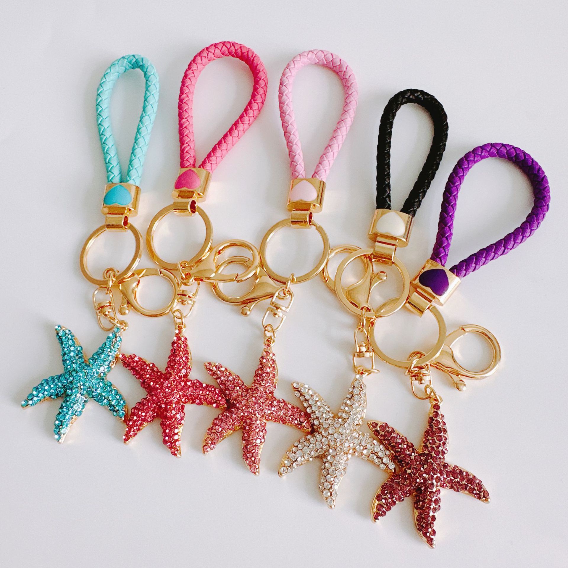 38g Weight Beach Starfish Alloy Women's Keychain