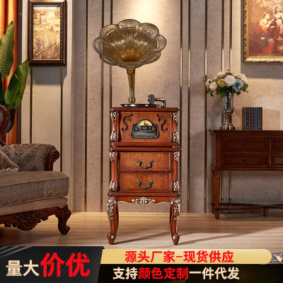 复古留声机老式黑胶唱片机低音炮电唱机蓝牙音响欧式客厅摆件包邮