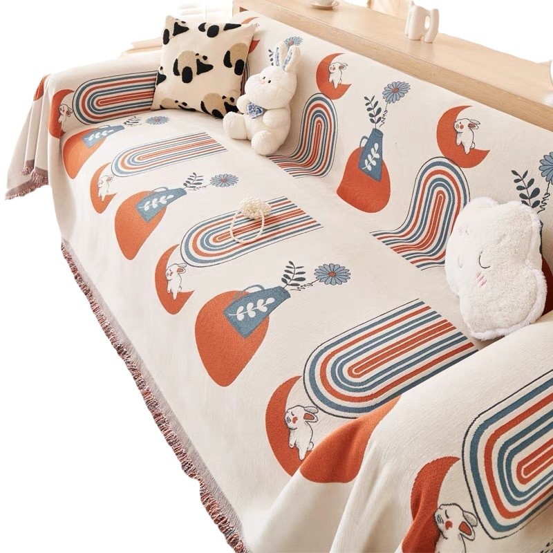 Red red gruesa simple moderna toalla de sofá a prueba de polvo anti-cat arañazo cuatro estaciones general toalla de sofá de cubierta de sofá de Chenille