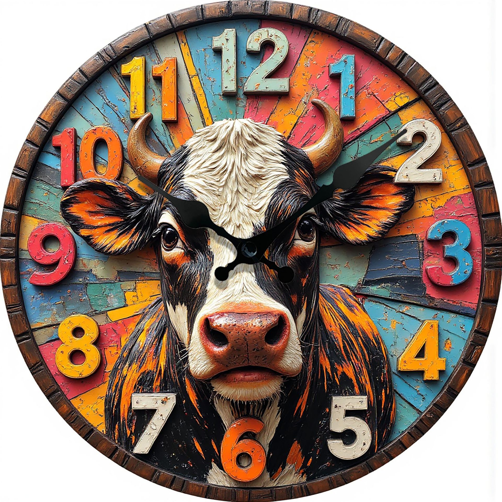 Reloj de efecto pseudo-estéreo nuevo de venta caliente transfronteriza, reloj de estilo de caricatura real, reloj de animales
