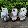 Cross -border hot -selling creative garden resin owl ornaments courtyard landscape psychological sand table sand set sand gift crafts