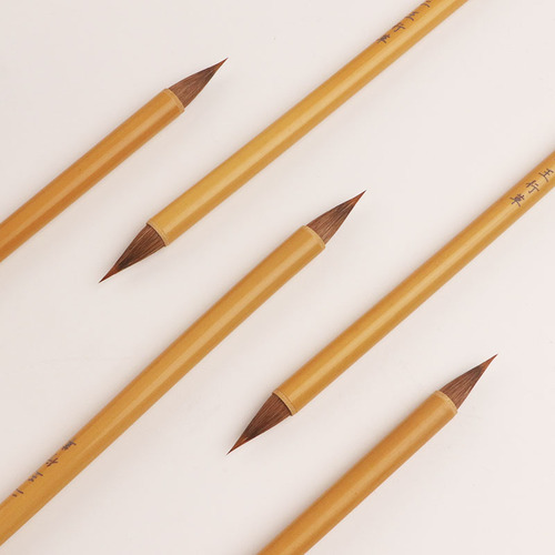 Wholesale wolf hair chicken spacing small regular script brush fly head garlic pen beginner student student calligraphy medium small regular script small line cursive