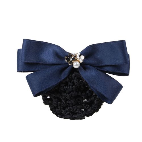 Headband Female Professional Nurse Hairnet Small Floral Air Hostess Bank Bowtie Net Bag Office Hotel Elegance Hairpin 