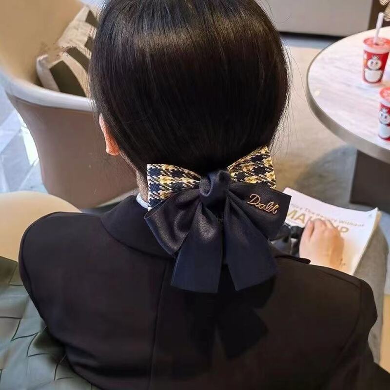 Popular Professional Women's Hair Net Student Nurse Bank Stewardess Work Hair Net Pocket Bow Hairpin