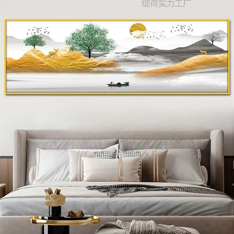 Self-adhesive painting bedroom bedside room background mural hotel hotel master bedroom decorative painting Xiao Qingxin B&B