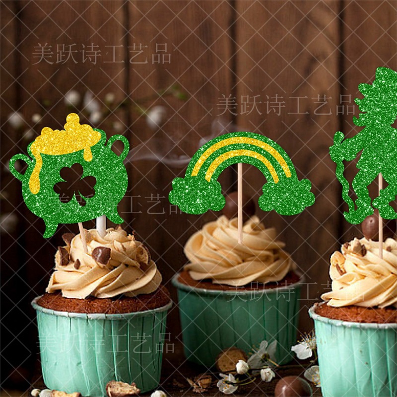 Amazon St Patrick's Day party Decoration pastel inserción de postre del día de St Patrick plug-in