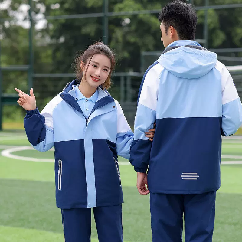 中小学生校服冲锋衣定制儿童班服幼儿园服代工源头工厂定做服装厂