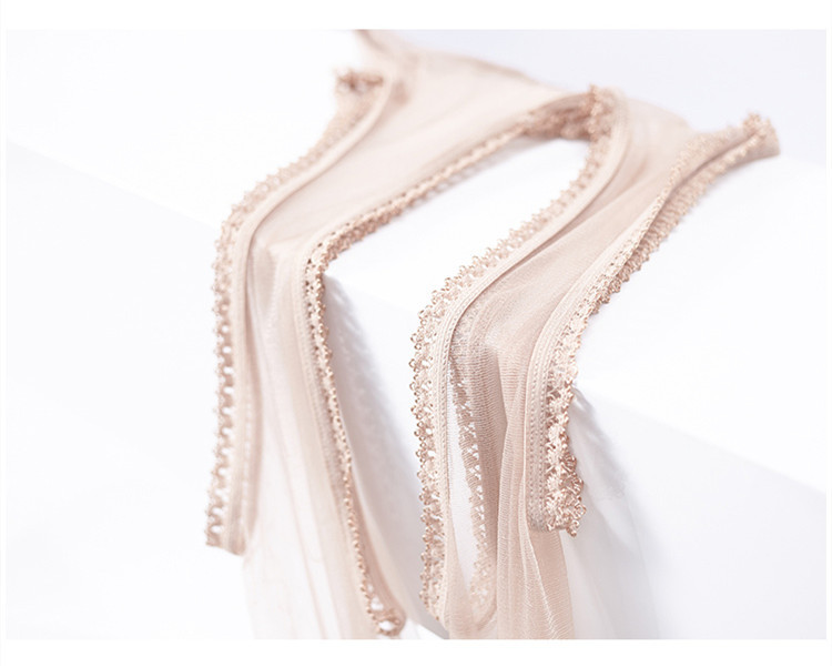 Four-Way Open Crotchless Stockings, Hollow Black Polyester Pantyhose, One Size — detail image 8