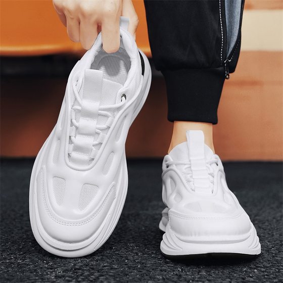 Men's Shoes 2025 New Summer Thick-soled Torre Shoes All-match Breathable Mesh Sports Casual Shoes Men's White Trendy Shoes