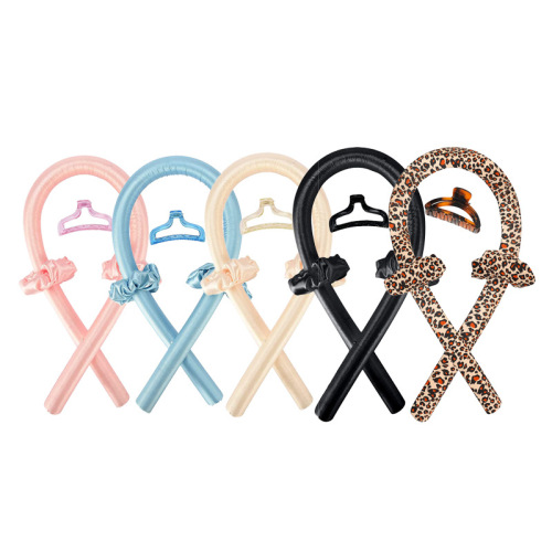 Bofei big wave curling iron Amazon lazy sleep hairdressing hair tool foam sponge heatless curling iron