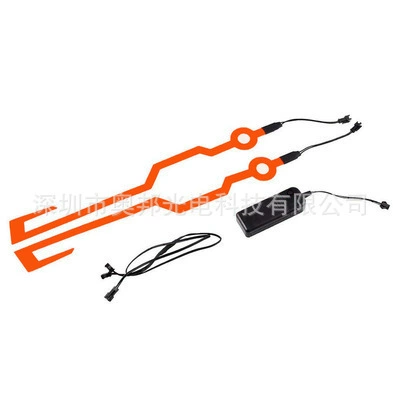 Motosiklet dəbilqələri: Helmet Light Motorcycle Race - battery-version-one-for-two-orange