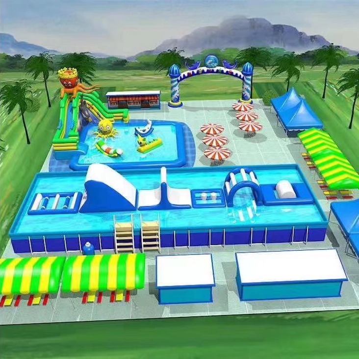 淘气堡城堡滑梯闯关水上玩具游乐设施充气大型儿童乐园乐飞洋定制