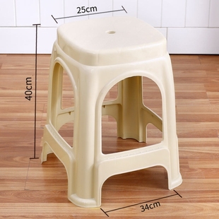 Household Climb Stool Square Stool 40cm45cm High Cooked Rubber Square Stool Bench Cooked Rubber Large-size plastic clinker portable