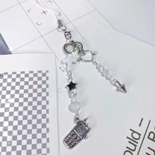 【金属小手机】原宿风金属手机咕本链ccd挂链手机链可爱小熊翅膀