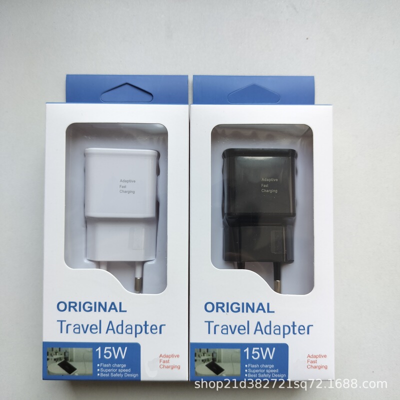 Suitable for Samsung Ta20 Us and European Standard S8S10 Charging Head 3A15W Travel Charger Flash Charging Mobile Phone Portable