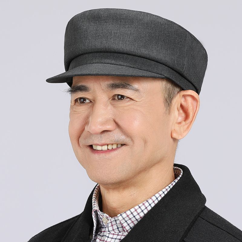 Middle-aged and elderly hat men's spring and summer father flat cap thin old man grandfather spring and autumn old man cloth flat cap