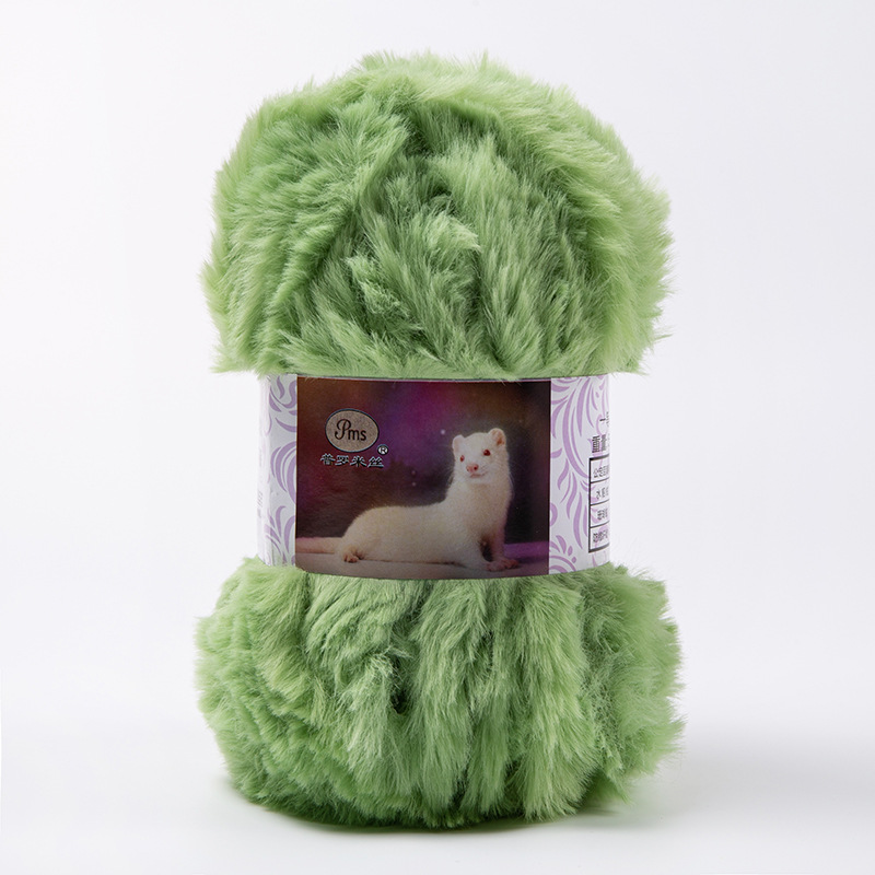 Imitación de visón terciopelo grueso lana tejida a mano DIY Imitación Piel terciopelo visón terciopelo sombrero bufanda manta hilo al por mayor