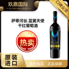 智利蓝翼天使萨蒂河谷原装进口佳美娜瓶装红葡萄酒智利红酒