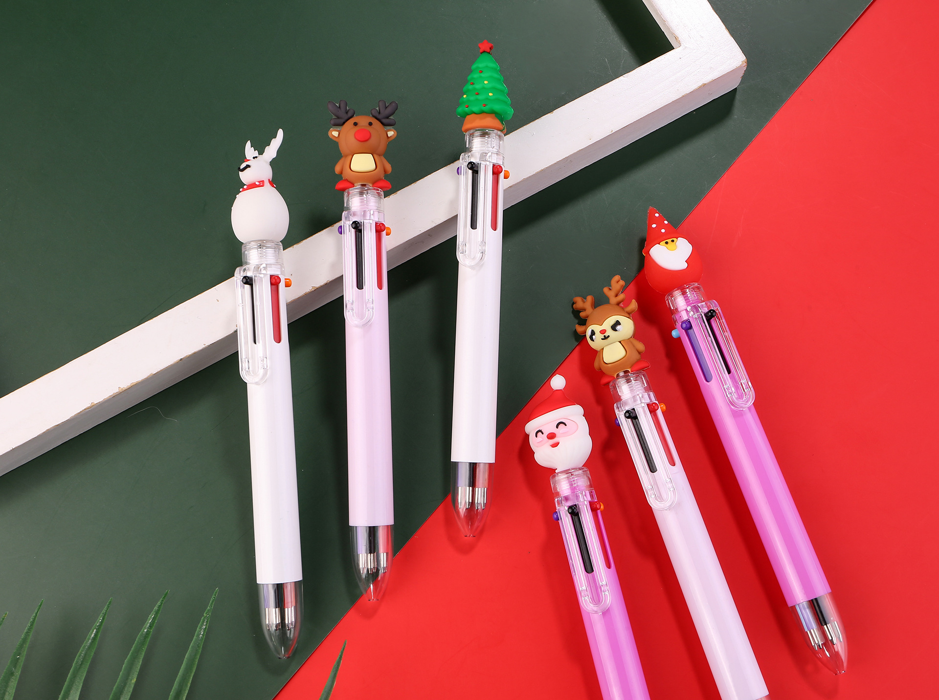 Learning Occasion Plastic, Silica Gel Material 1 Piece Christmas Tree Santa Claus Learning Christmas Plastic Silica Gel Cute Ballpoint Pen