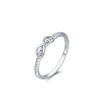 Brand small design unlimited ring with bow, silver 925 sample, Japanese and Korean, on index finger, suitable for import