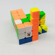 梯色 伪三三四魔方 伪335魔方三阶不等阶变形魔方Camouflage Cube