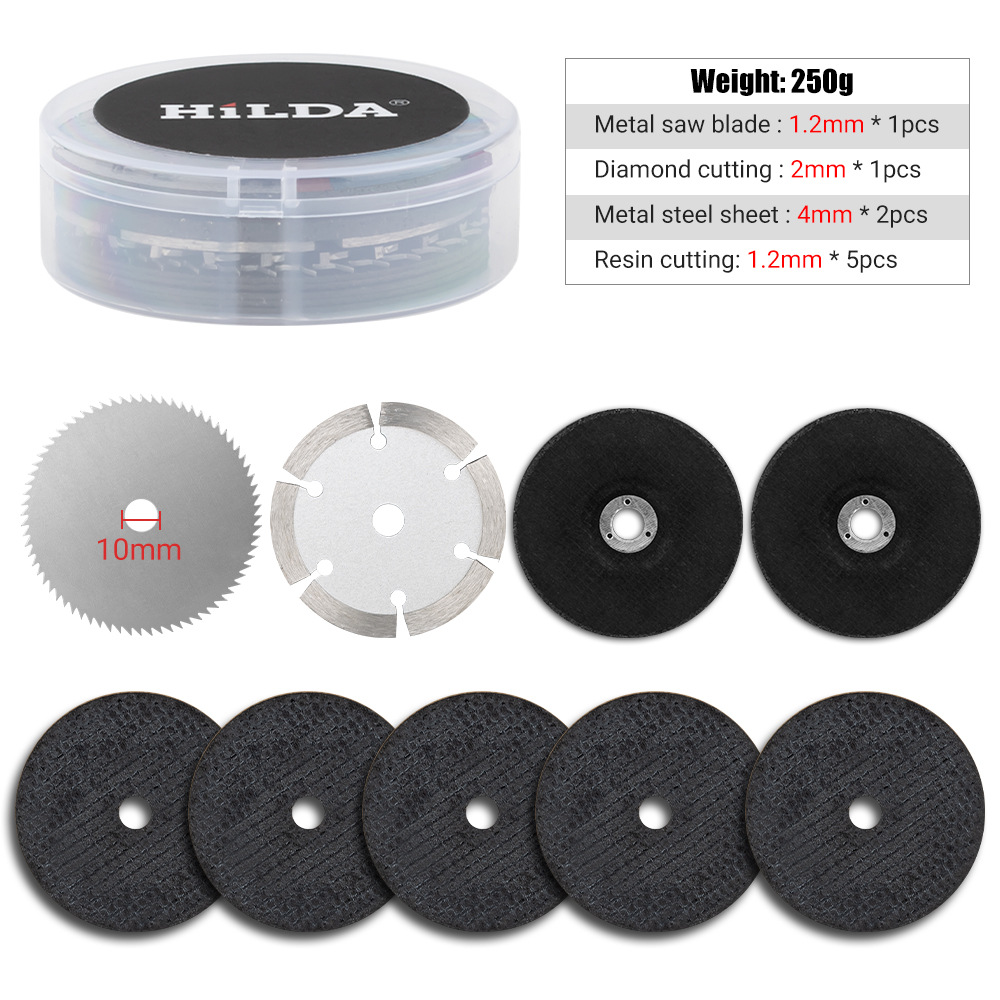 3寸75金刚石金属石材木材切割片锂电角磨机配件抛光打磨砂9件跨境